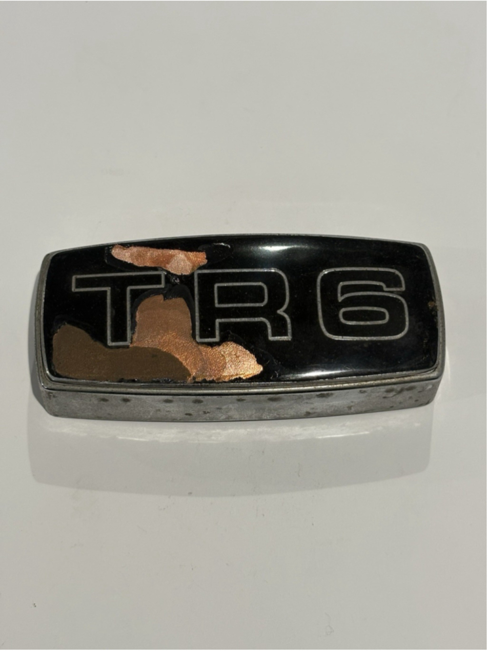 Triumph TR6 Emblem Badge Black Chrome Fits 1969-1976 Classic Car Trim Piece